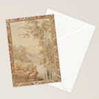 Antique 18th Century French Aubusson Pastel Verdure Tapestry Stationery Card Gallery Image 2