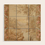 Antique 18th Century French Aubusson Pastel Verdure Tapestry Wood Wall Art Gallery Image 1
