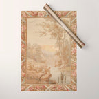Antique 18th Century French Aubusson Pastel Verdure Tapestry Wrapping Paper Gallery Image 1
