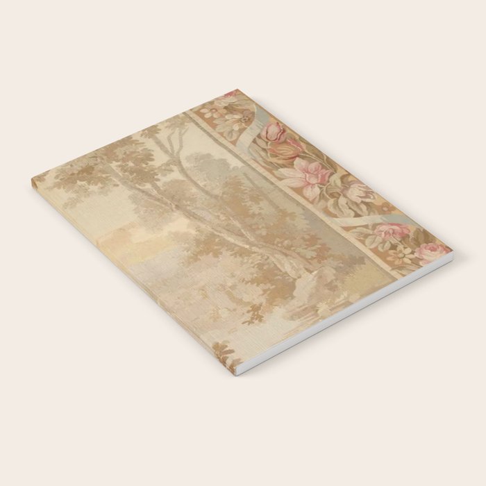Antique 18th Century French Aubusson Pastel Verdure Tapestry Notebook Gallery Image 2