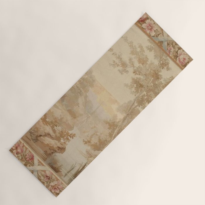 Antique 18th Century French Aubusson Pastel Verdure Tapestry Yoga Mat Gallery Image 1