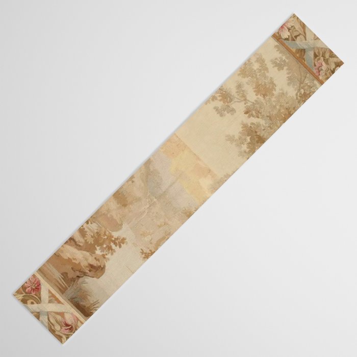 Antique 18th Century French Aubusson Pastel Verdure Tapestry Table Runner Gallery Image 3