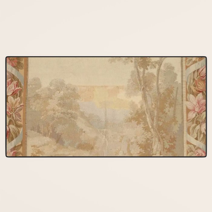 Antique 18th Century French Aubusson Pastel Verdure Tapestry Desk Mat Gallery Image 3