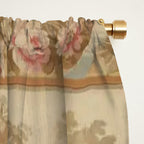 Antique 18th Century French Aubusson Pastel Verdure Tapestry Window Curtain Gallery Image 2