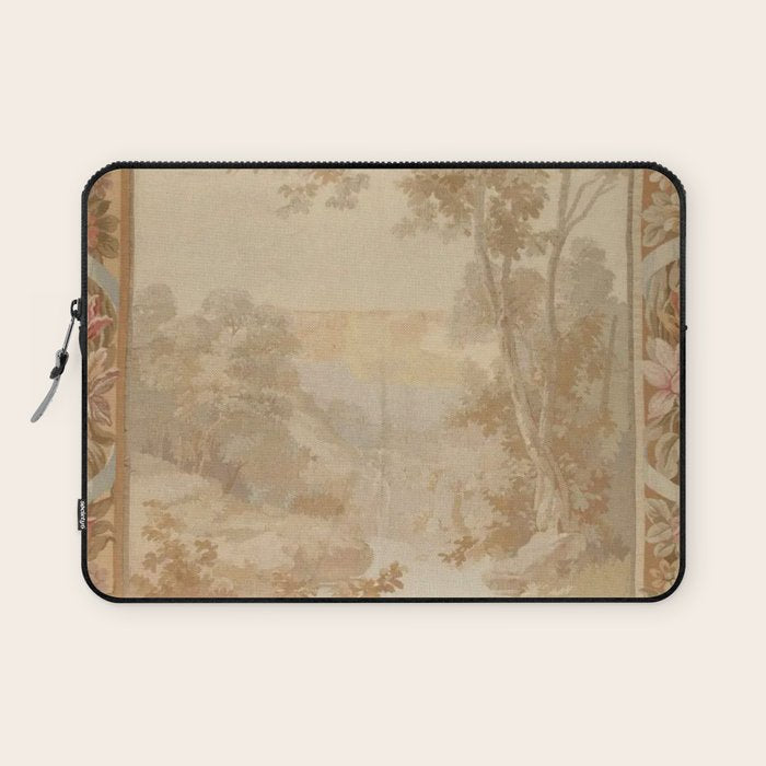 Antique 18th Century French Aubusson Pastel Verdure Tapestry Laptop Sleeve Gallery Image 1
