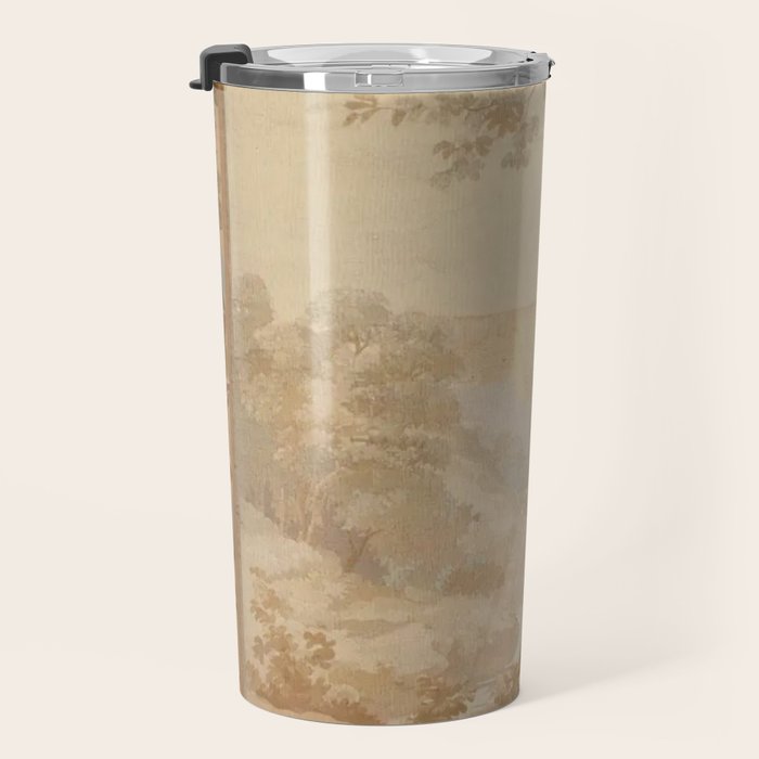 Antique 18th Century French Aubusson Pastel Verdure Tapestry Travel Mug Gallery Image 3