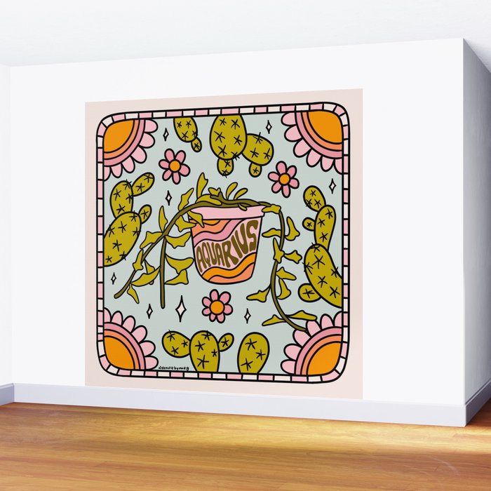Aquarius Cactus Wall Mural Gallery Image 2