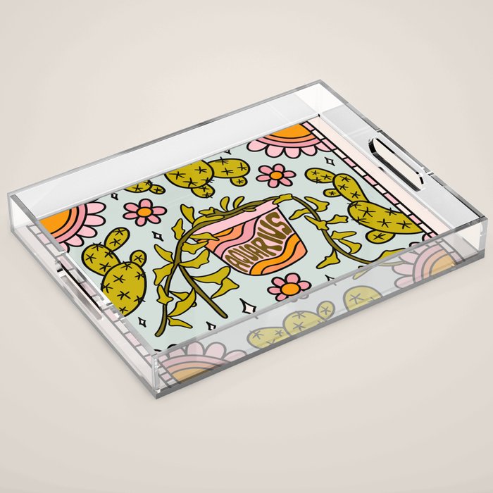 Aquarius Cactus Acrylic Tray Gallery Image 1