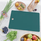 Botanical Teal Green Solid Color Cutting Board Gallery Image 2