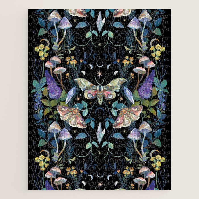 Crystals Moth Mushrooms Jigsaw Puzzle Gallery Image 1