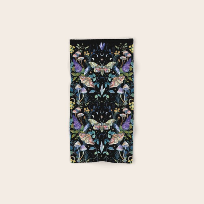 Crystals Moth Mushrooms Bath Towel Gallery Image 1