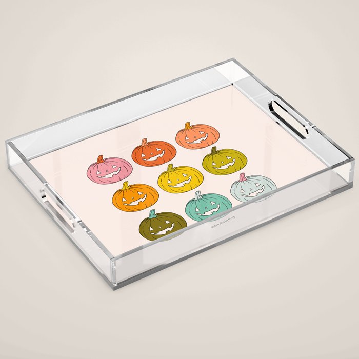 Rainbow Jack O Lanterns Acrylic Tray Gallery Image 1