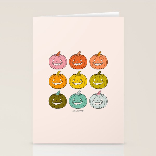 Rainbow Jack O Lanterns Stationery Card Gallery Image 2