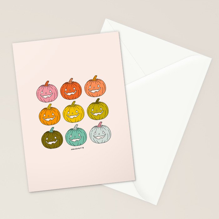 Rainbow Jack O Lanterns Stationery Card Gallery Image 2