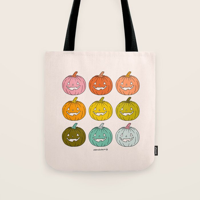 Rainbow Jack O Lanterns Tote Bag Gallery Image 1