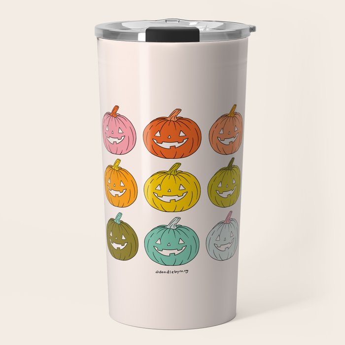 Rainbow Jack O Lanterns Travel Mug Gallery Image 1