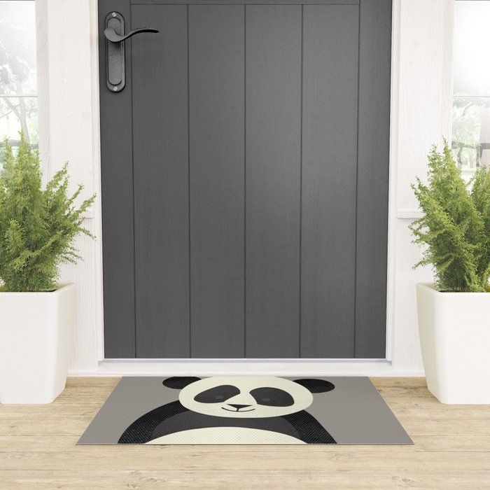 Whimsy Giant Panda Welcome Mat Gallery Image 3