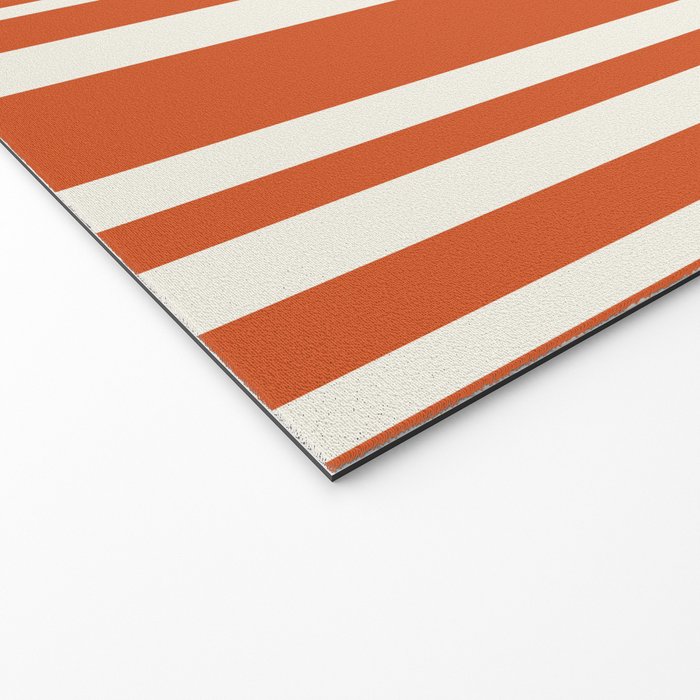 Classic Stripes XLVIII - Bright Retro Red Welcome Mat Gallery Image 2