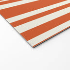 Classic Stripes XLVIII - Bright Retro Red Welcome Mat Gallery Image 2