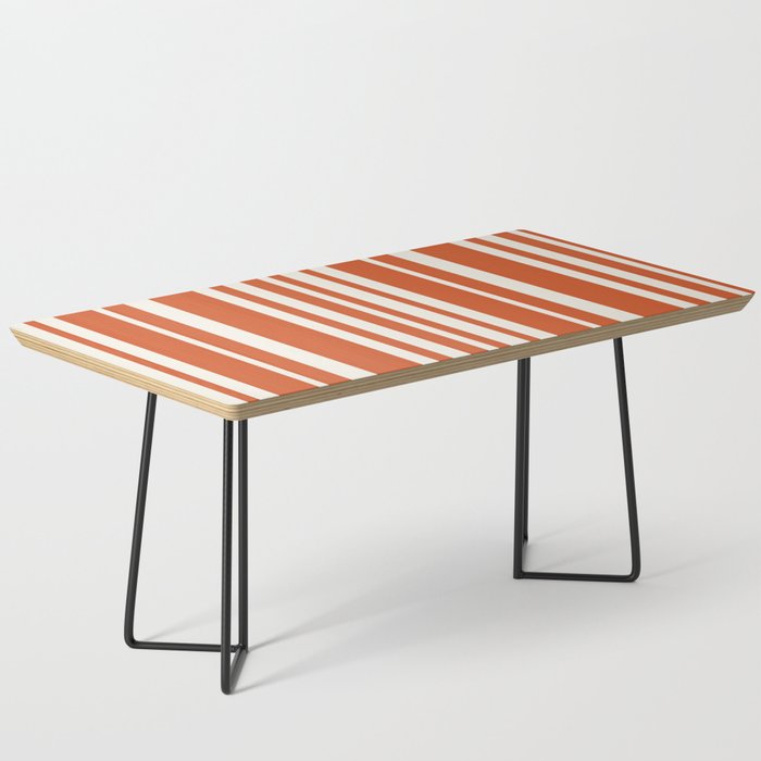 Classic Stripes XLVIII - Bright Retro Red Coffee Table Gallery Image 1