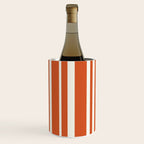 Classic Stripes XLVIII - Bright Retro Red Wine Chiller Gallery Image 2