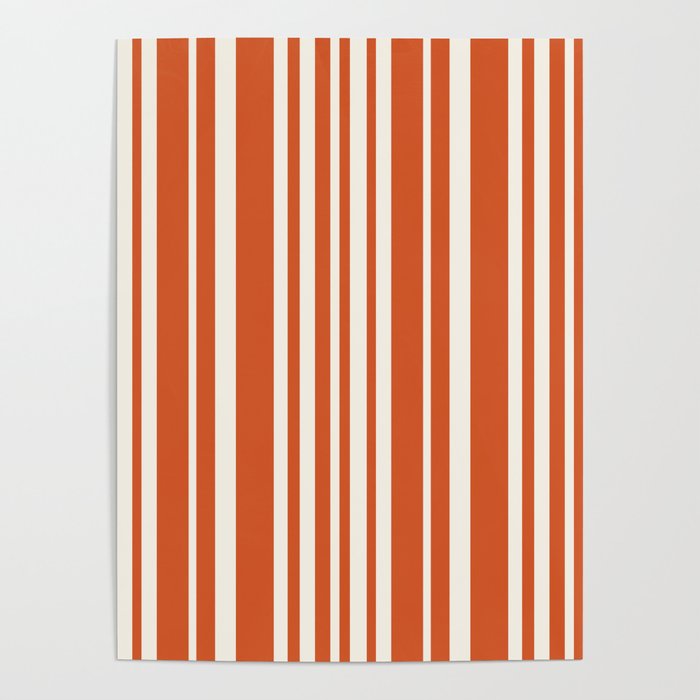 Classic Stripes XLVIII - Bright Retro Red Poster Gallery Image 4