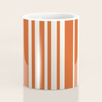 Classic Stripes XLVIII - Bright Retro Red Coffee Mug Gallery Image 4