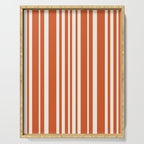 Classic Stripes XLVIII - Bright Retro Red Serving Tray Gallery Image 1
