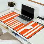 Classic Stripes XLVIII - Bright Retro Red Desk Mat Gallery Image 2