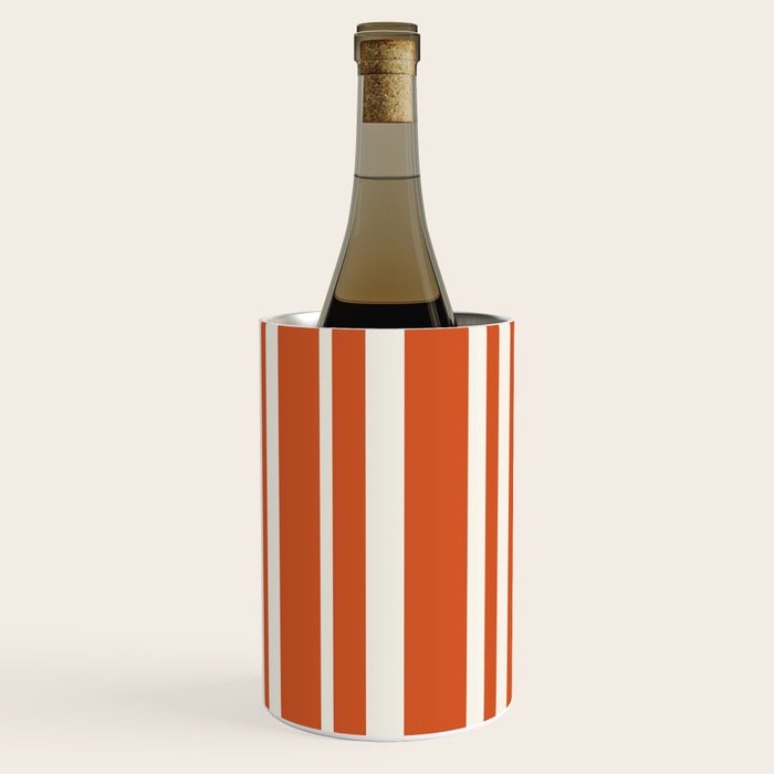 Classic Stripes XLVIII - Bright Retro Red Wine Chiller Gallery Image 3