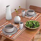 Classic Stripes XLVIII - Bright Retro Red Placemat Gallery Image 2