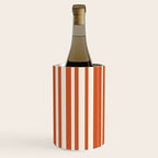 Classic Stripes XLVIII - Bright Retro Red Wine Chiller Gallery Image 1
