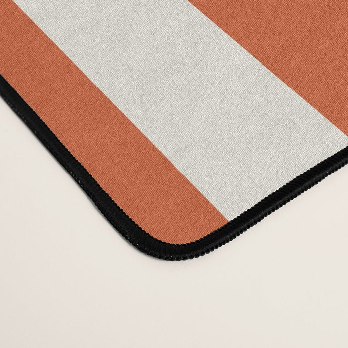 Classic Stripes XLVIII - Bright Retro Red Desk Mat Gallery Image 4