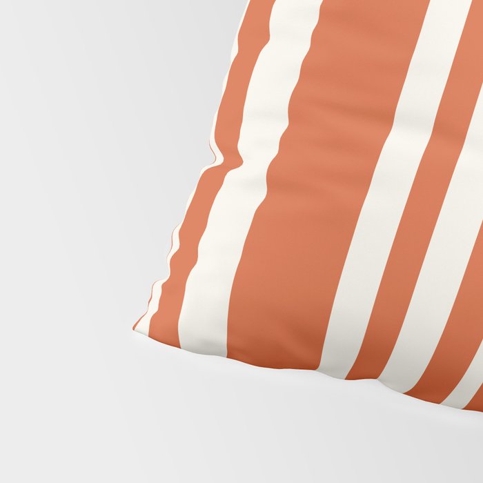 Classic Stripes XLVIII - Bright Retro Red Pillow Sham Gallery Image 4