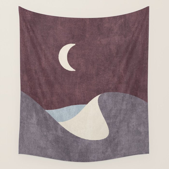 LANDSHAPES / Desert - Night Wall Tapestry Gallery Image 1