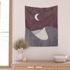 LANDSHAPES / Desert - Night Wall Tapestry Gallery Image 2