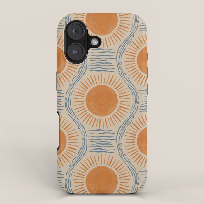 Boho Sun and Sea Vintage Ogee iPhone Case