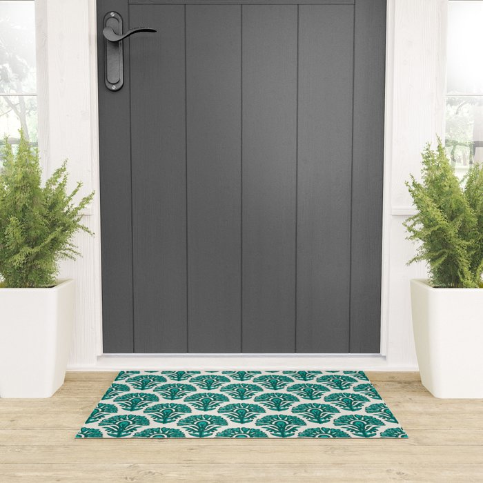 MACHA TEAL Welcome Mat Gallery Image 3