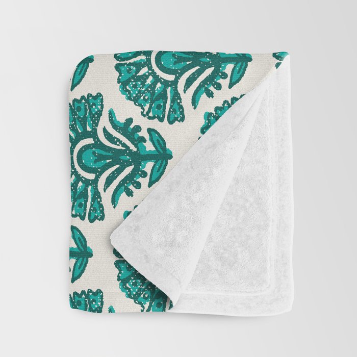 MACHA TEAL Throw Blanket Gallery Image 3