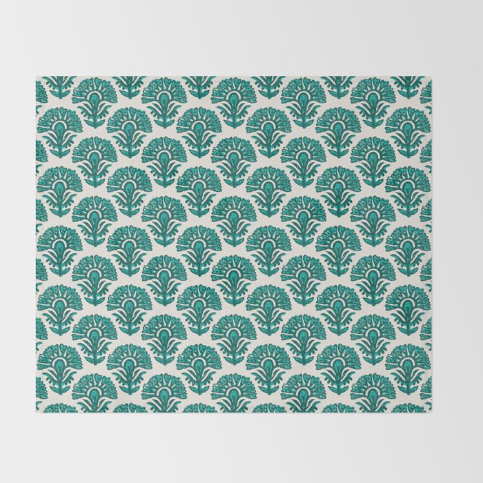 MACHA TEAL Throw Blanket Gallery Image 2