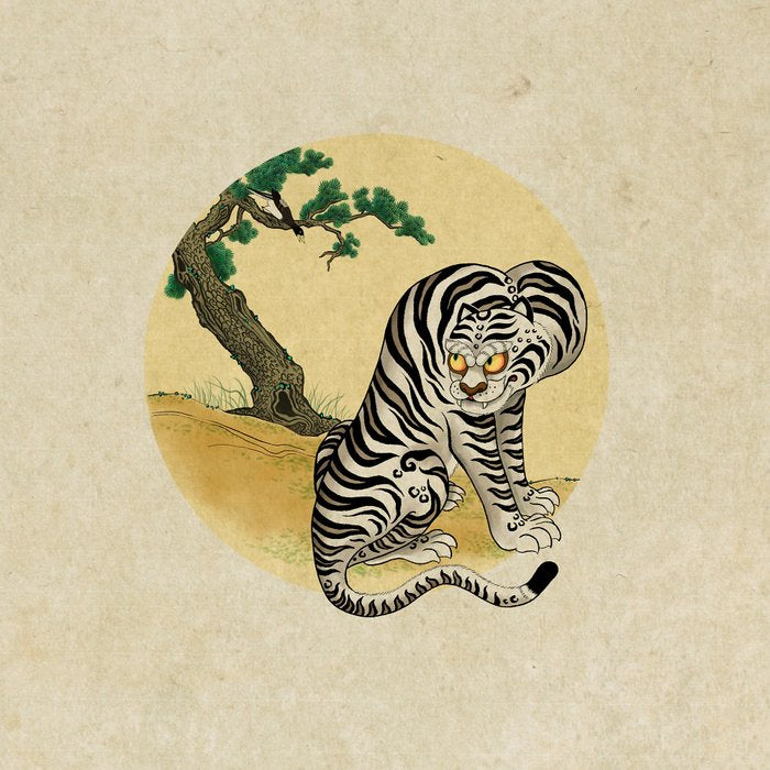 Tiger with magpie type-D : Minhwa-Korean traditional/folk art Coffee Mug Gallery Image 2