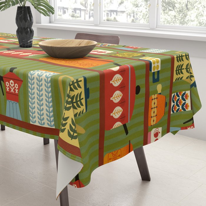 Retro 70s Kitchen Curios Tablecloth Gallery Image 3