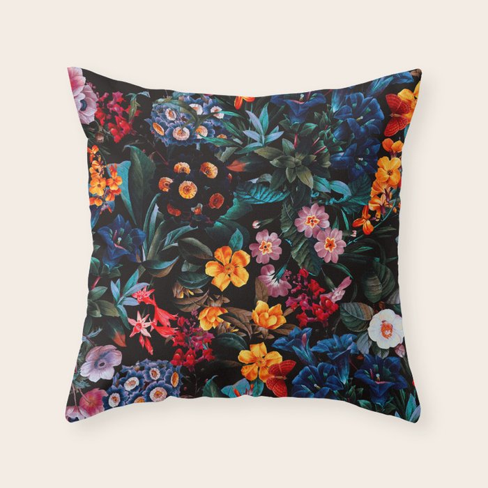 Midnight Garden XVI Throw Pillow Gallery Image 6