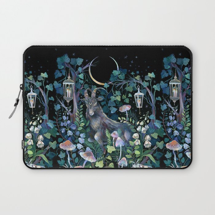 Black Goat Moon Garden Laptop Sleeve Gallery Image 1