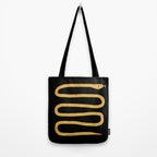 Minimal Snake Black and Gold Tote Bag Gallery Image 2