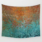 Vintage Copper and Teal Rust Wall Tapestry Gallery Image 4
