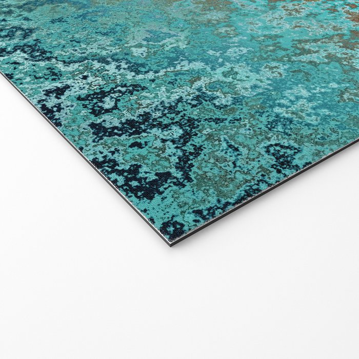 Vintage Copper and Teal Rust Welcome Mat Gallery Image 2