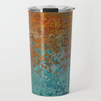 Vintage Copper and Teal Rust Travel Mug Gallery Image 1
