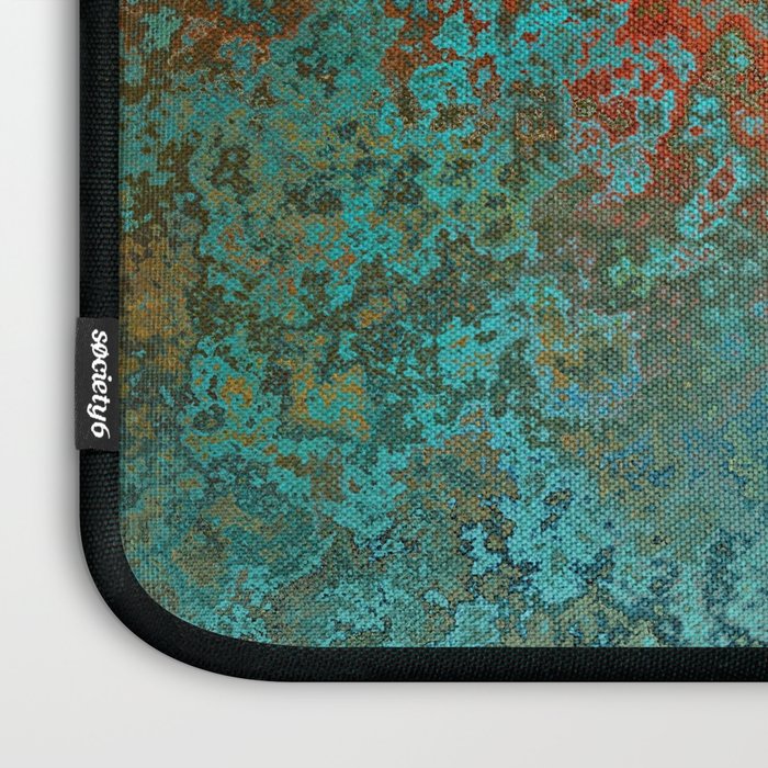 Vintage Copper and Teal Rust Laptop Sleeve Gallery Image 3