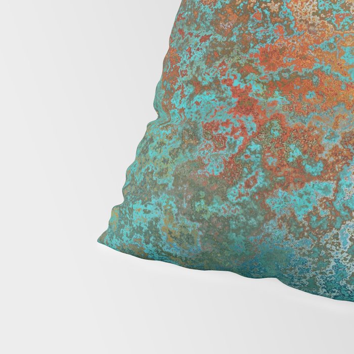 Vintage Copper and Teal Rust Pillow Sham Gallery Image 4
